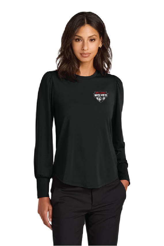 Shield Mercer+Mettle® Women’s Stretch Jersey Long Sleeve Blouson Top Wills25