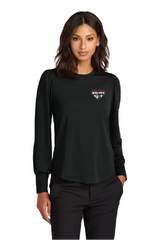 Shield Mercer+Mettle® Women’s Stretch Jersey Long Sleeve Blouson Top Wills25