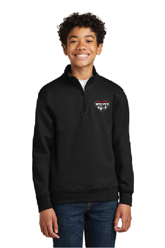 Shield Port & Co™ Youth Core Fleece 1.4-Zip Pullover Sweatshirt Wills25