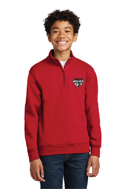 Shield Port & Co™ Youth Core Fleece 1.4-Zip Pullover Sweatshirt Wills25