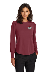 Shield Mercer+Mettle® Women’s Stretch Jersey Long Sleeve Blouson Top Wills25