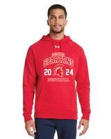 Red24Under Armour Men's Rival Fleece Hooded Sweatshirt Saranac FB