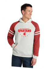 Red Zone Jerzees® Unisex NuBlend® Varsity Colorblock Hooded Sweatshirt Saranac FB