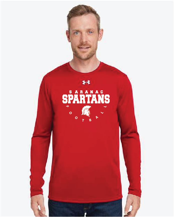 Red Zone UA Men's Team Tech™ Long Sleeve T-Shirt Saranac FB