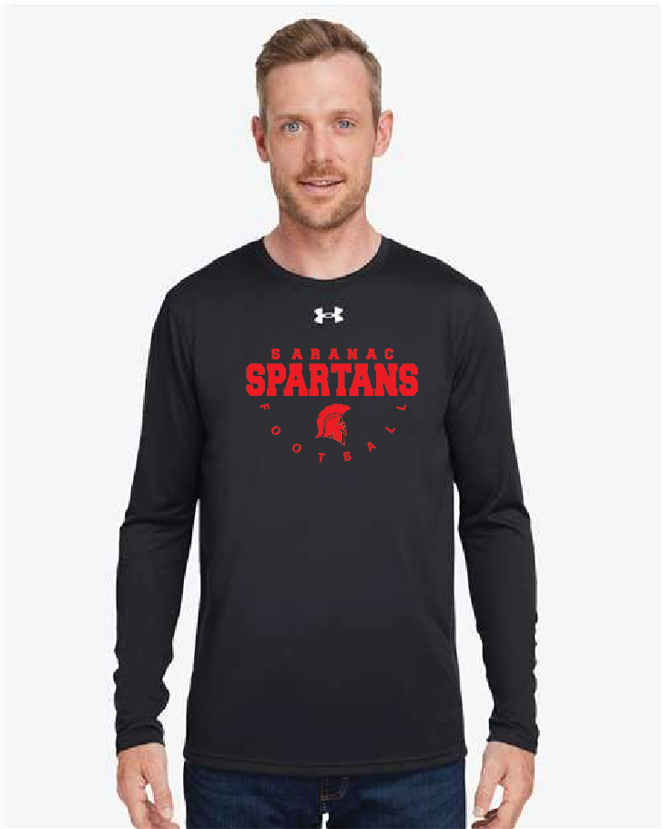 Red Zone UA Men's Team Tech™ Long Sleeve T-Shirt Saranac FB