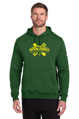 White Nike Club Fleece Sleeve Swoosh Pullover Hoodie NACSkiClub