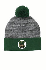 Bobcats Sport-Tek ® Heather Pom Pom Beanie Forest Green NAC25