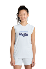 Show Sport-Tek® Youth Club Sleeveless V-Neck CCLM25