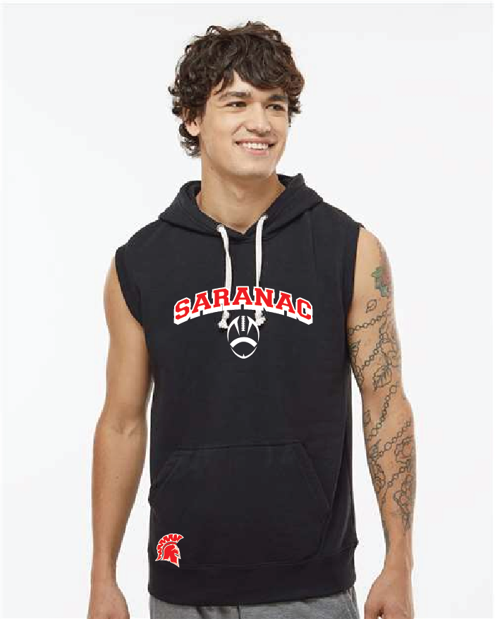 The Standard Men's Triblend Sleeveless Hooded Sweatshirt Saranac FB