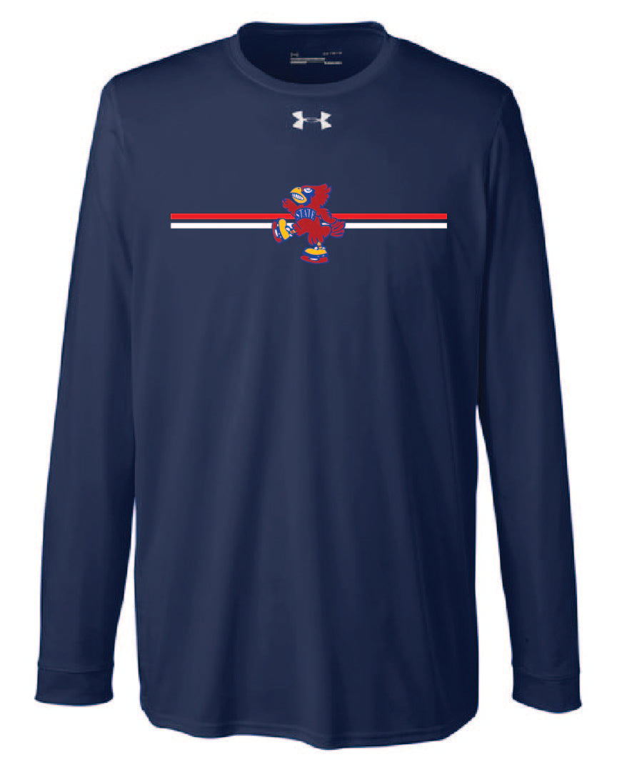 JA17 Under Armour Men's Team Tech Long-Sleeve T-Shirt Retro