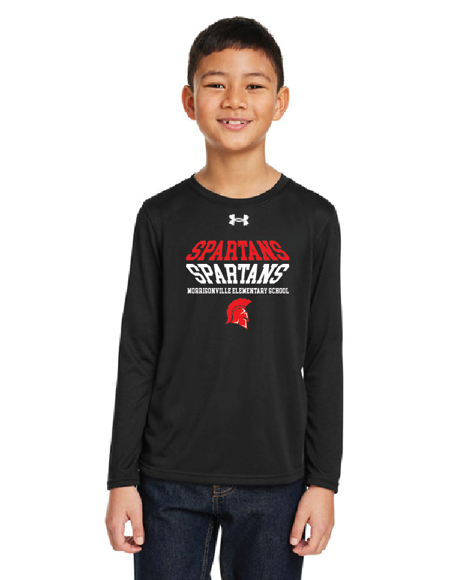 3D Under Armour Youth Tech Team Long-Sleeve T-Shirt MELS25