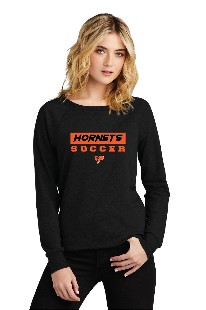 Player District® Women’s Featherweight French Terry™ Long Sleeve Crewneck  PHS Soccer