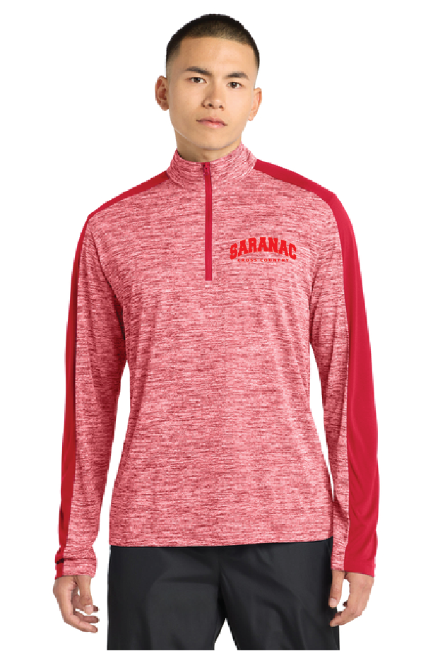 Avery Sport-Tek® PosiCharge® Electric Heather Colorblock 1/4-Zip Pullover Saranac XC