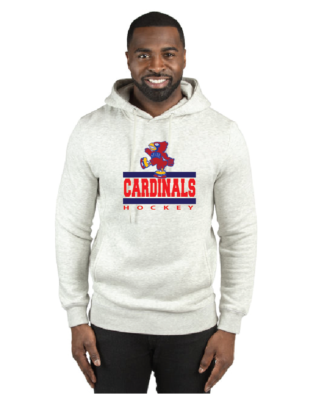Plattsburgh State Cardinals Hockey Center Ice Threadfast Apparel Unisex Ultimate Fleece Pullover Hooded Sweatshirt PSUHKY