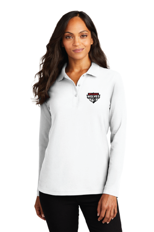 Primary Port Authority® Women's Silk Touch™ Long Sleeve Polo WillsCSD