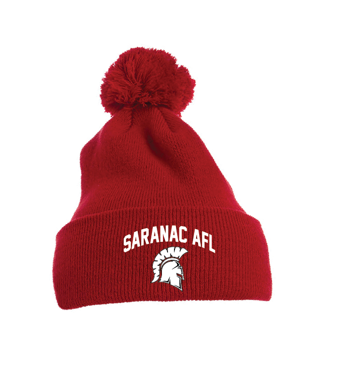 Arched YP Classics Cuffed Knit Beanie with Pom Pom Saranac AFL