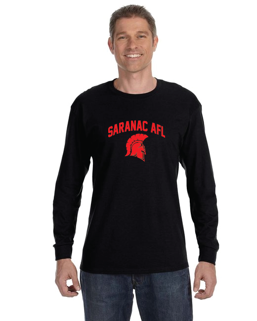 Arched Gildan Adult Heavy Cotton™ Long-Sleeve T-Shirt Saranac AFL