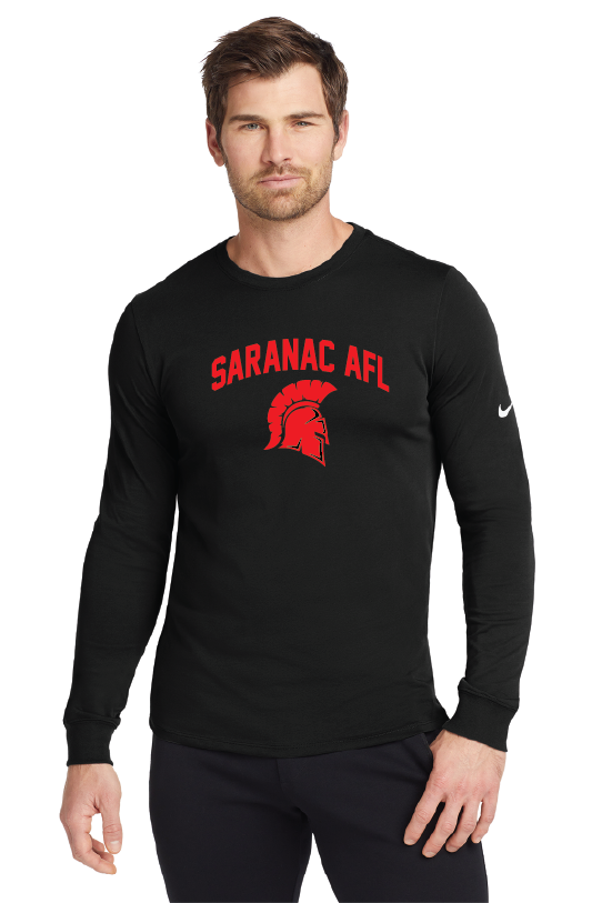 Arched Nike Dri-FIT Cotton/Poly Long Sleeve Tee Saranac AFL