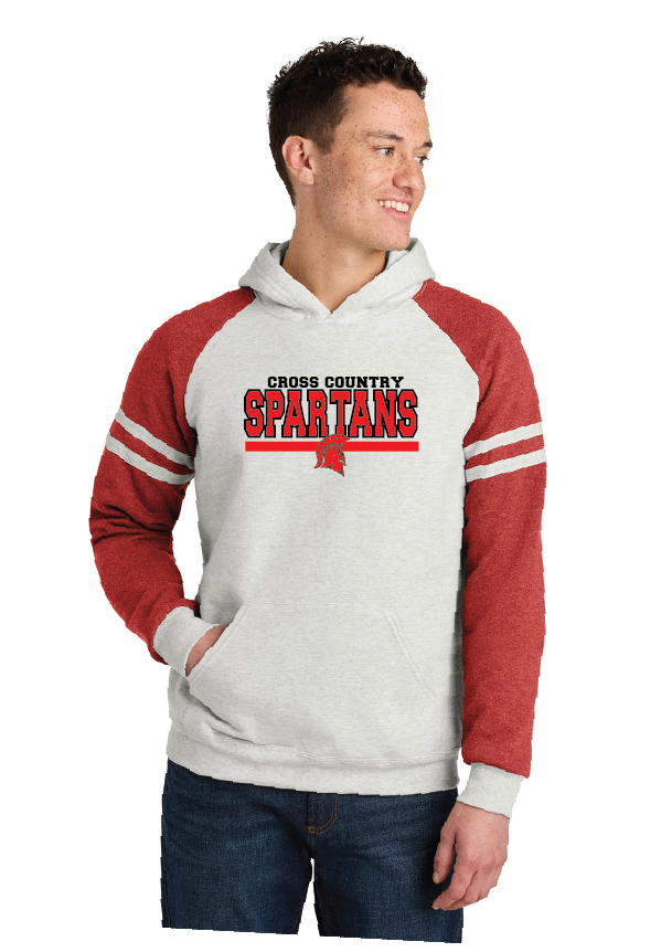 Block Jerzees® Unisex NuBlend® Varsity Colorblock Hooded Sweatshirt Saranac XC