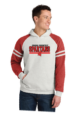 Block Jerzees® Unisex NuBlend® Varsity Colorblock Hooded Sweatshirt Saranac XC