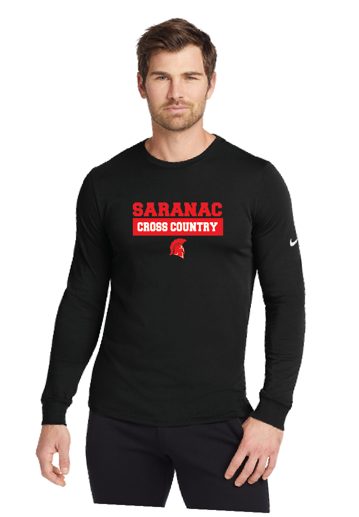 Cross Check Nike Dri-FIT Cotton/Poly Long Sleeve Tee Saranac XC