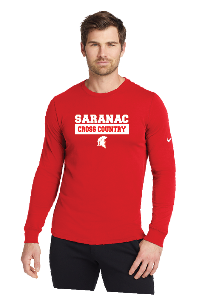 Cross Check Nike Dri-FIT Cotton/Poly Long Sleeve Tee Saranac XC