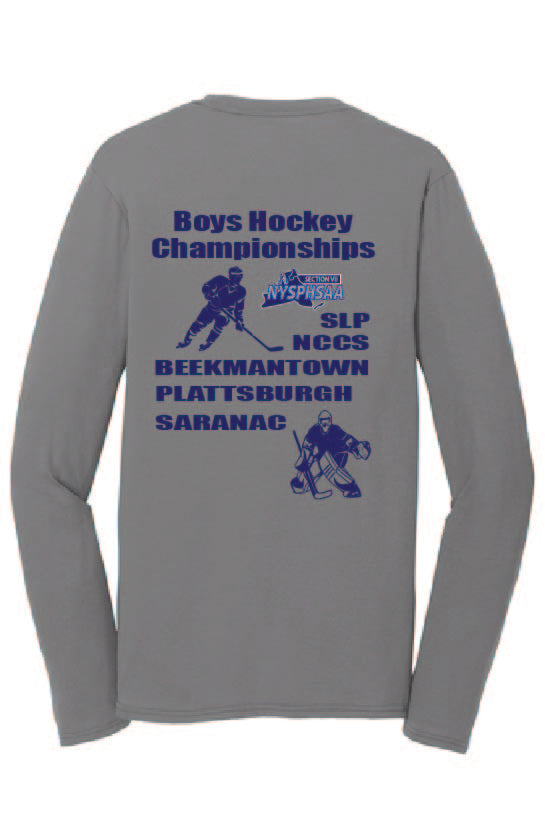 BOYS Hockey Championships Port & Company® Long Sleeve Performance Blend Tee Winter 24