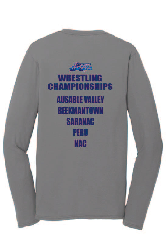 Wrestling Championship Port & Company® Long Sleeve Performance Blend Tee Winter 24