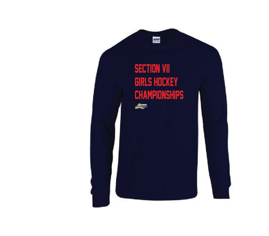 GIRLS Hockey TEAM COLOR Gildan Adult 50/50 Long-Sleeve T-Shirt Winter 24