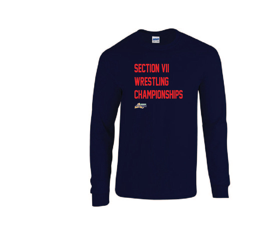 Wrestling Championships TEAM COLOR Gildan Adult 50/50 Long-Sleeve T-Shirt Winter 24