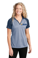 Primary Sport-Tek® Women's PosiCharge® RacerMesh® Raglan Heather Block Polo FEHS