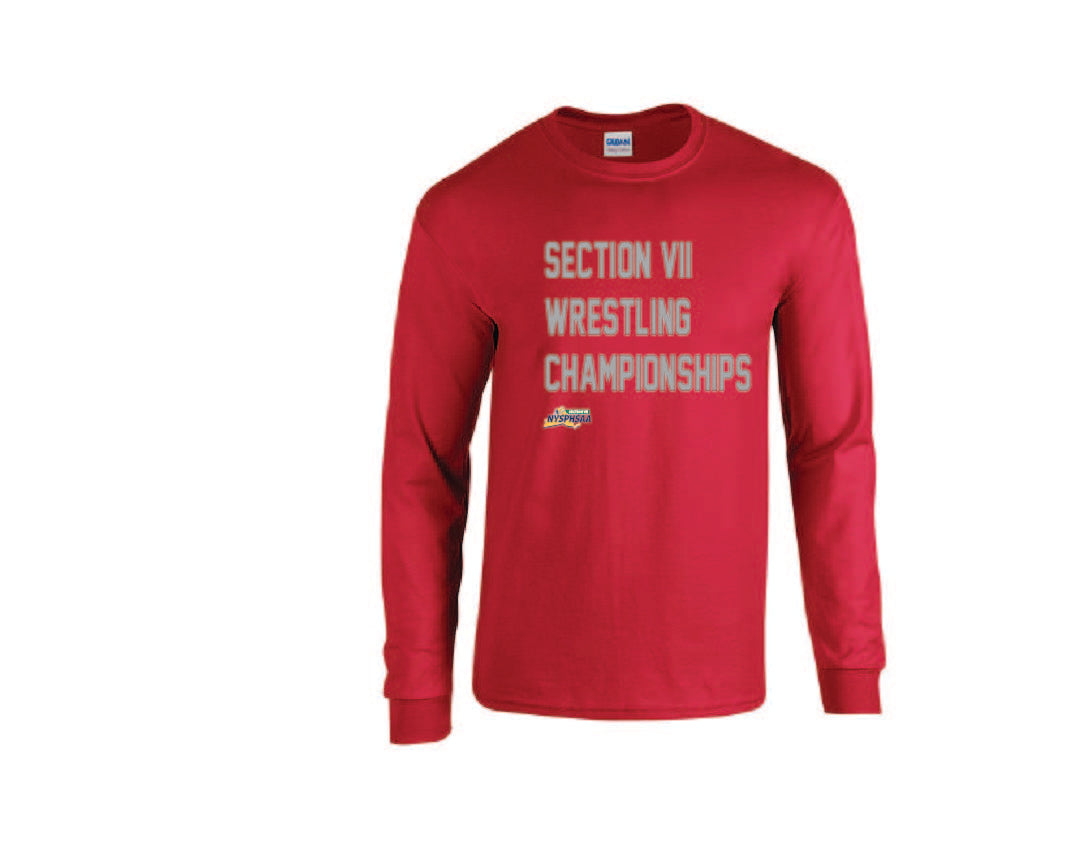 Wrestling Championships TEAM COLOR Gildan Adult 50/50 Long-Sleeve T-Shirt Winter 24