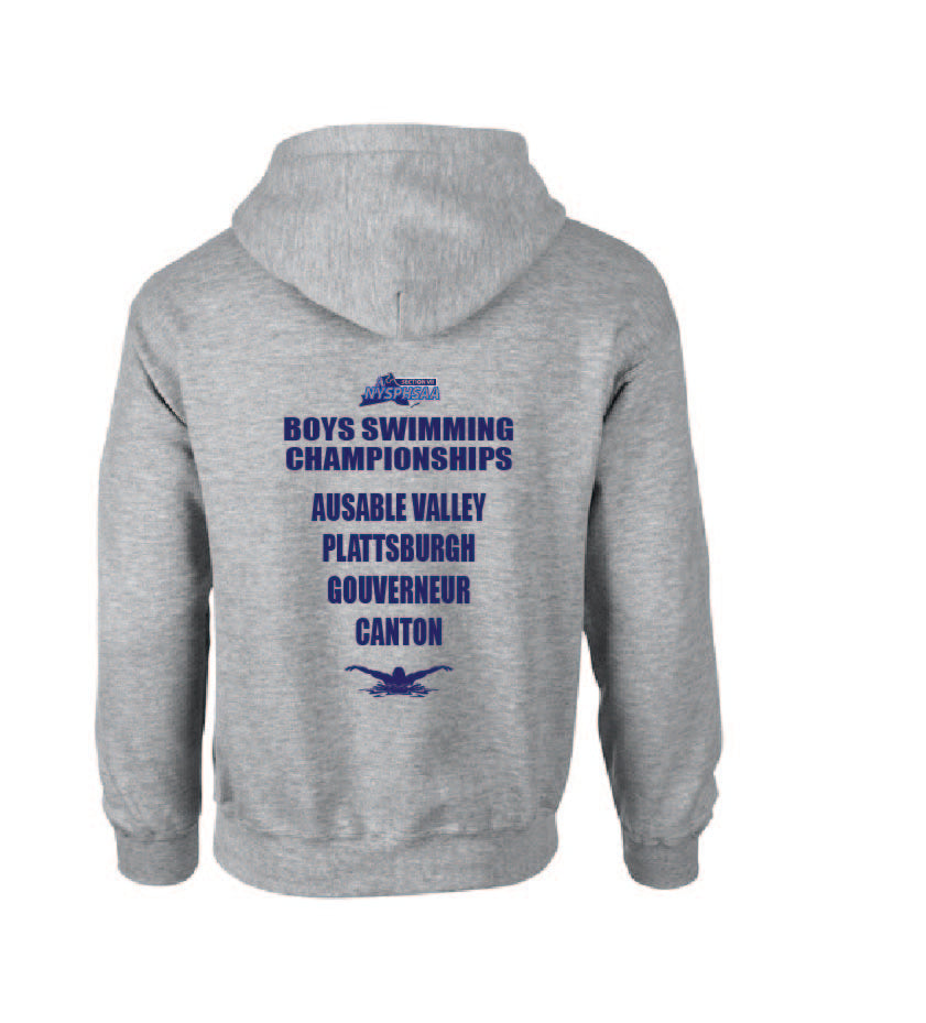 Boys Swimming Championships Gildan Adult Heavy Blend™ 8 oz., 50/50 Hooded Sweatshirt Winter 24