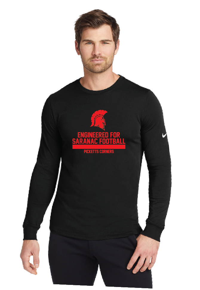 Velocity II Nike Dri-FIT Cotton/Poly Long Sleeve Tee Saranac FB