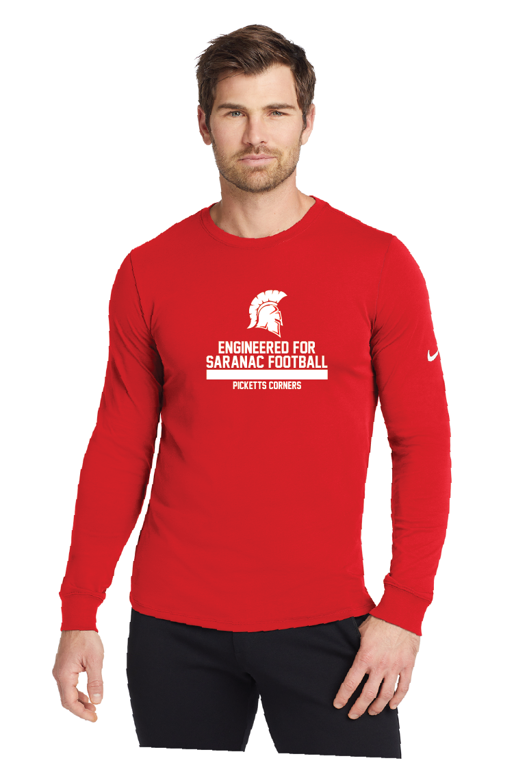 Velocity II Nike Dri-FIT Cotton/Poly Long Sleeve Tee Saranac FB