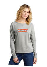 Wordmark District® Women’s Featherweight French Terry™ Long Sleeve Crewneck PHS XC