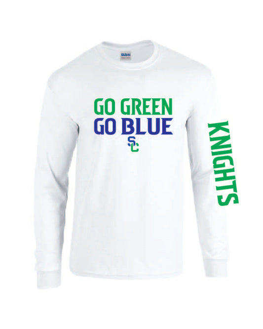 Youth Go Green Go Blue Long Sleeve Shirt