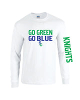 Go Green Go Blue Long Sleeve Youth Shirt SETON