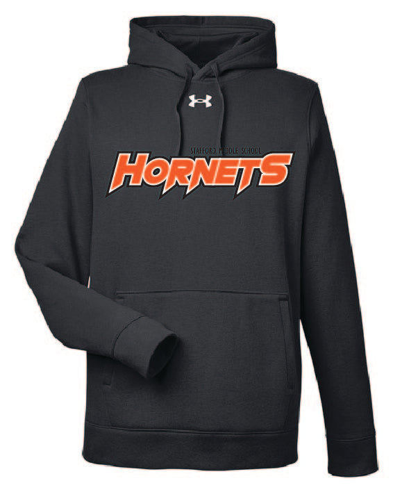 Hornets Under Armour Men's Hustle Pullover Hooded Sweatshirt PHS Spirit