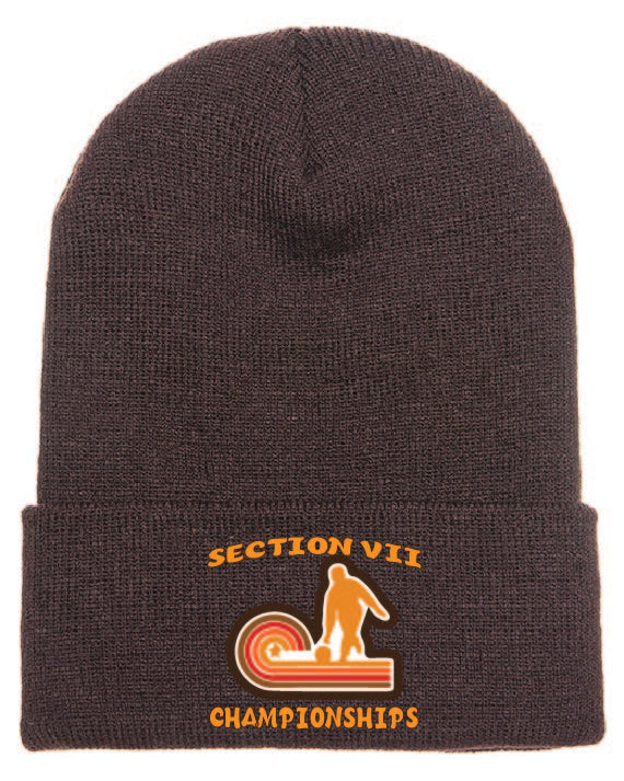 Section VII Bowling Championships Retro Cuffed Knit Beanie Winter 24