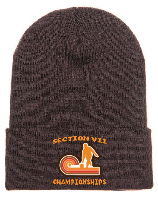 Section VII Bowling Championships Retro Cuffed Knit Beanie Winter 23