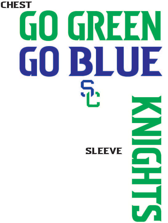Go Green Go Blue Long Sleeve Youth Shirt SETON